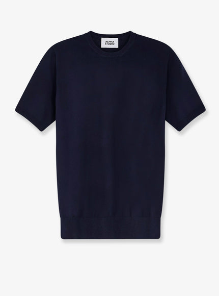 Alpha-Studio Cotton Sweater Blunotte