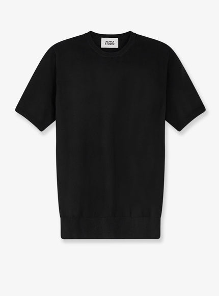Alpha-Studio Cotton Sweater Nero