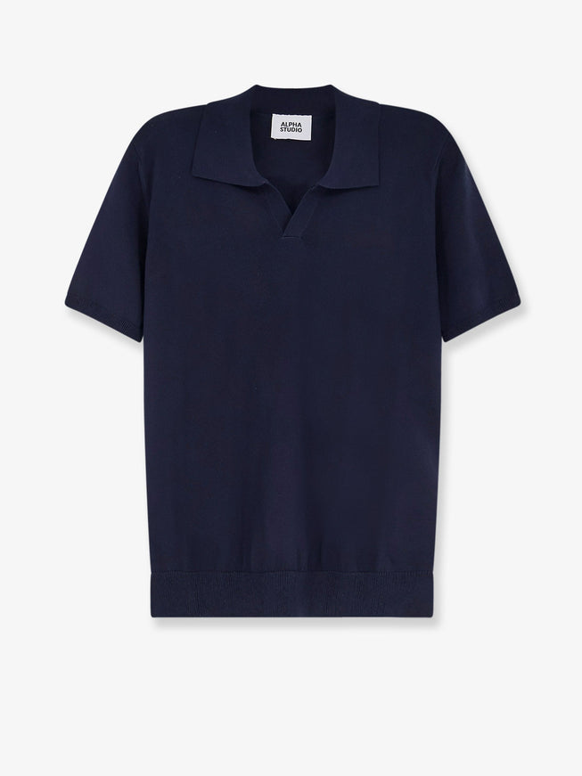 Alpha-Studio Cotton Polo Blunotte