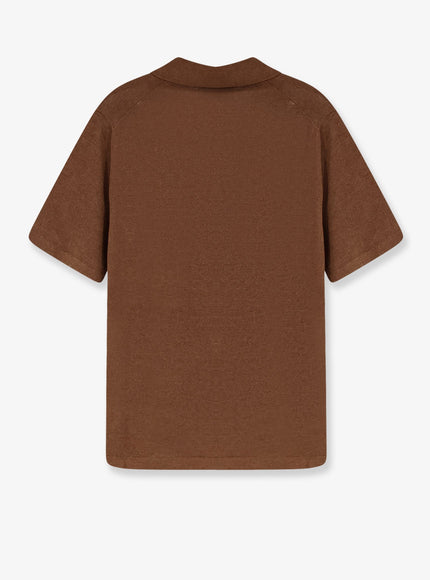 Alpha-Studio Linen And Cotton Blend Polo Shirt