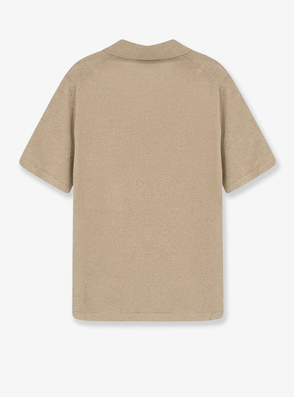 Alpha-Studio Linen And Cotton Blend Polo Shirt