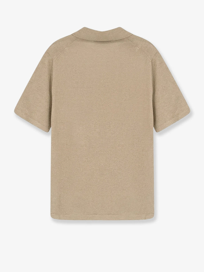 Alpha-Studio Linen And Cotton Blend Polo Shirt