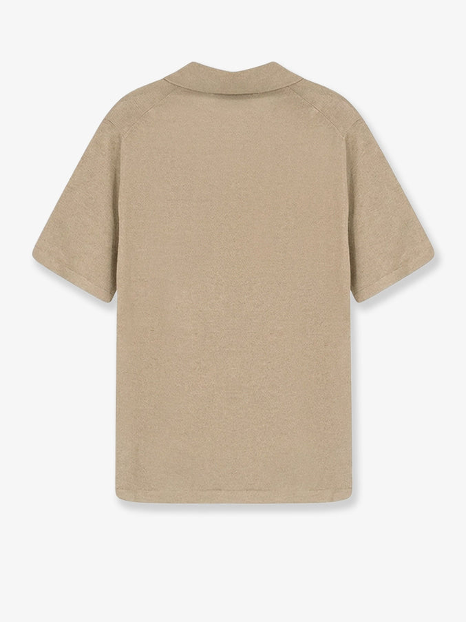 Alpha-Studio Linen And Cotton Blend Polo Shirt