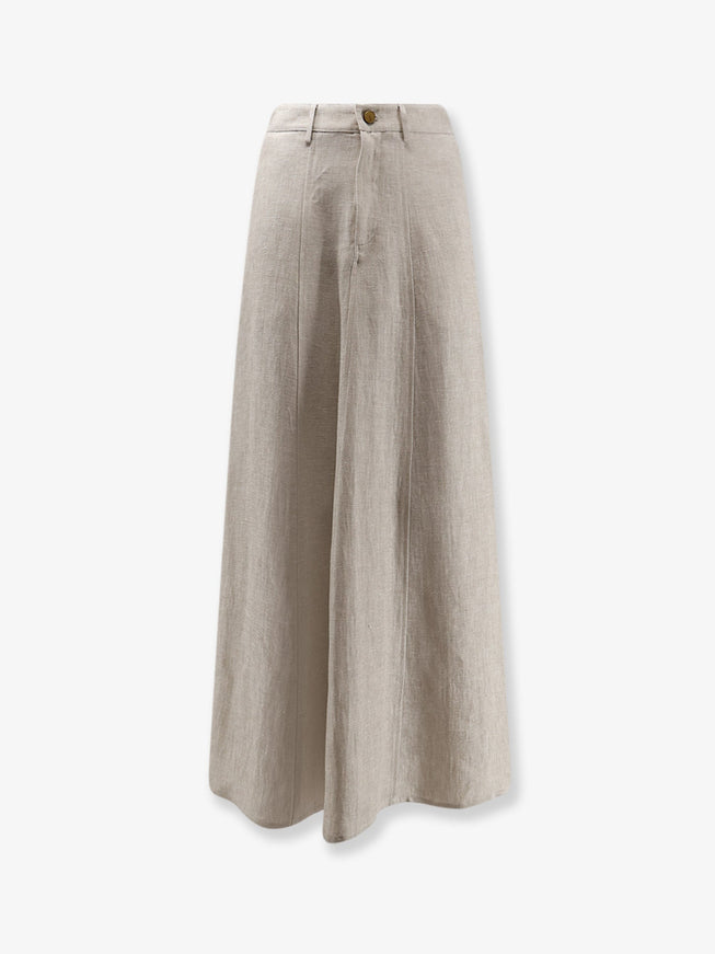 Alysi Flared Linen Skirt Grezzo