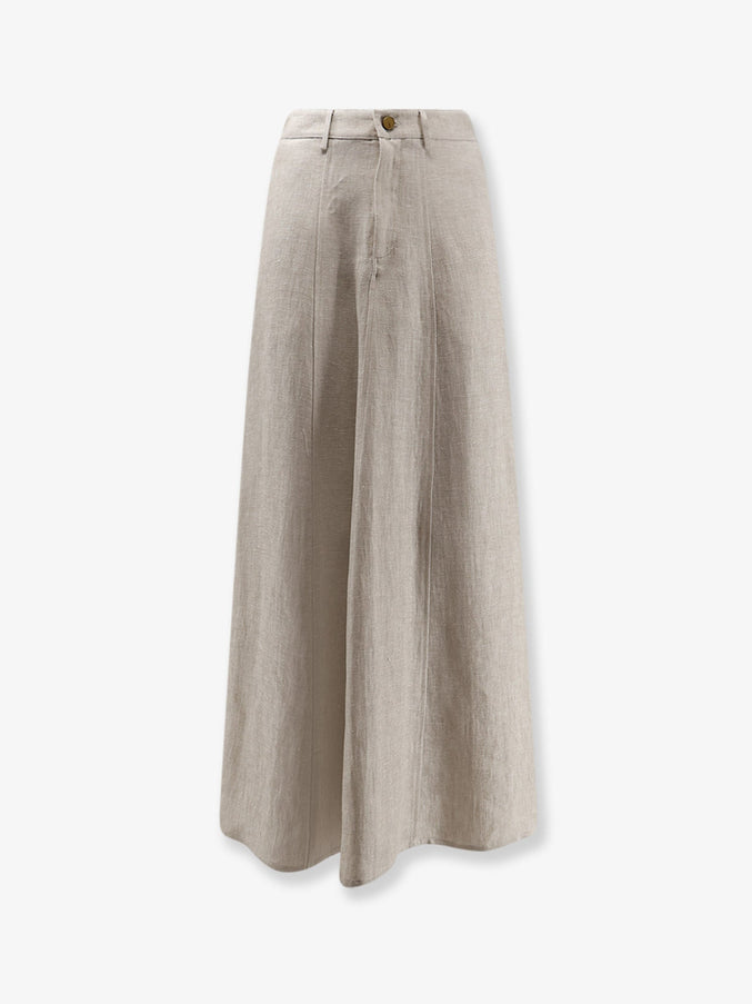 Alysi Flared Linen Skirt Grezzo