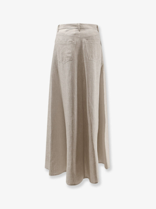 Alysi Flared Linen Skirt