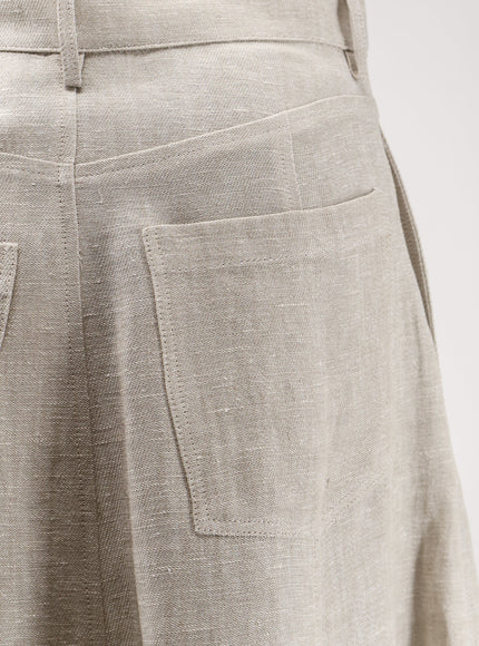 Alysi Flared Linen Skirt