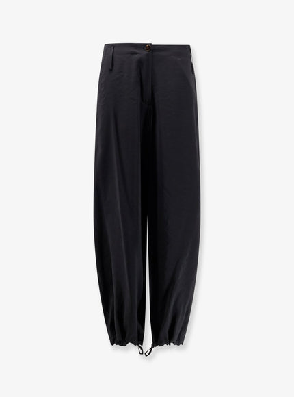 Alysi Modal Trousers With Drawstring Detail Nero