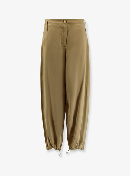 Alysi Modal Trousers With Drawstring Detail Olio