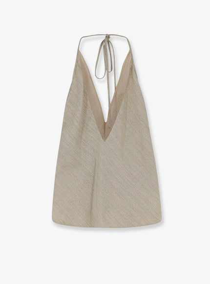 Alysi Viscose And Linen Top Burro
