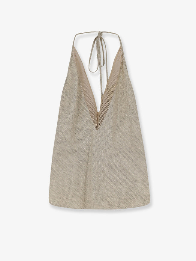 Alysi Viscose And Linen Top Burro