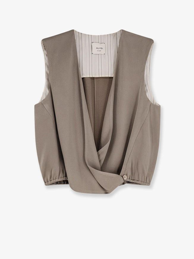 Alysi Satin Top Taupe
