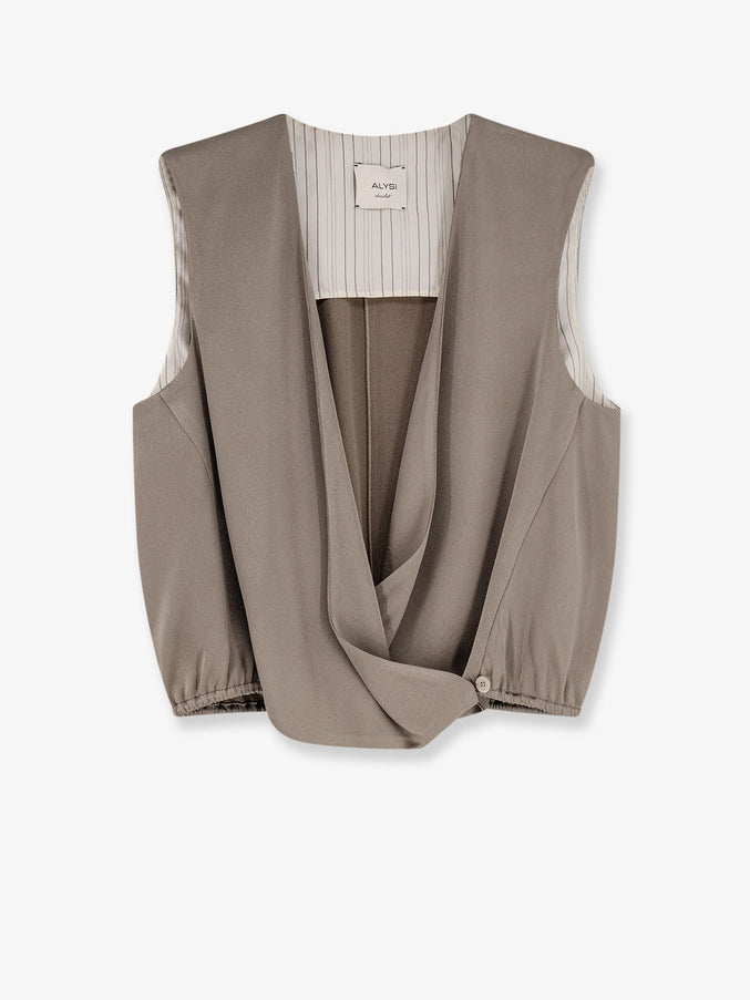 Alysi Satin Top Taupe