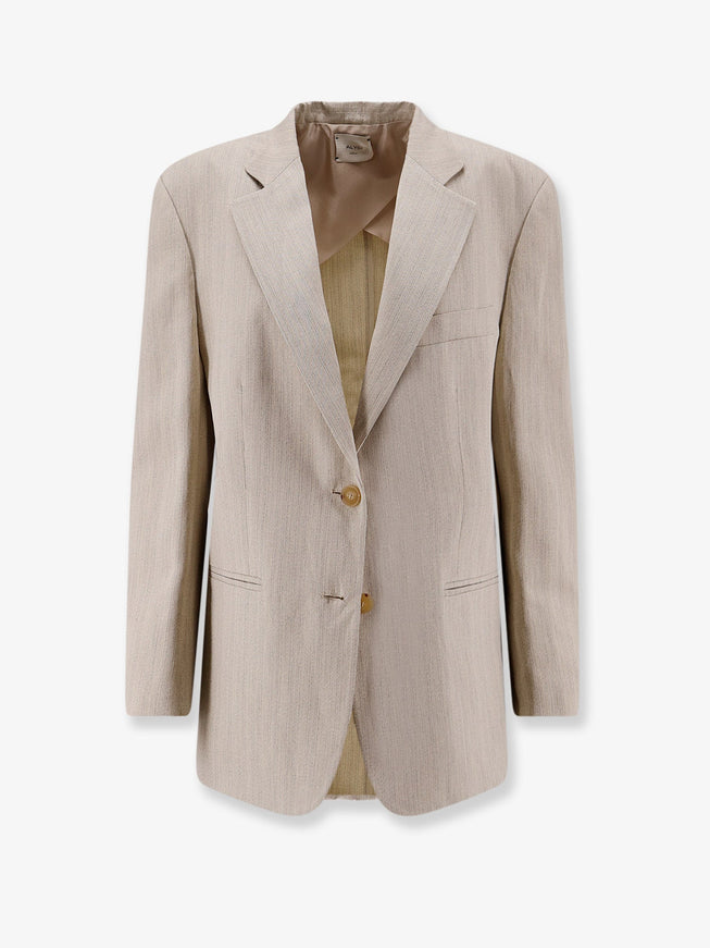 Alysi Viscose And Linen Blazer Burro