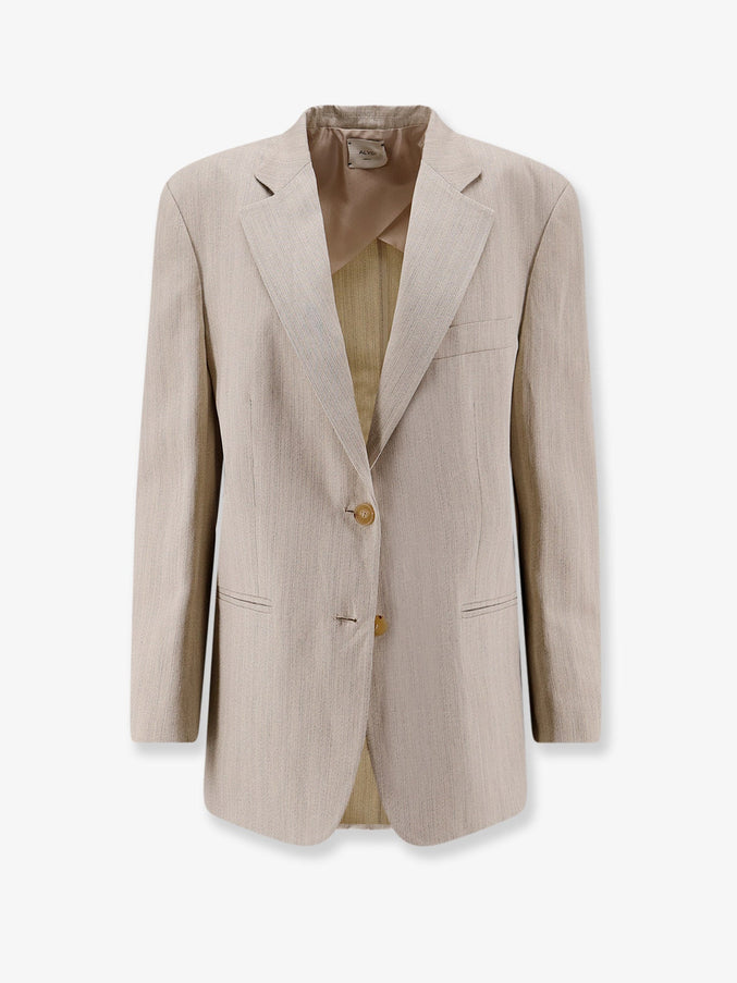 Alysi Viscose And Linen Blazer Burro