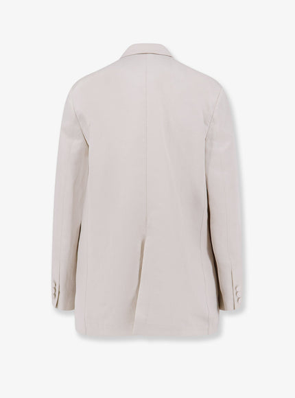 Alysi Double-Breasted Lyocell And Linen Blazer