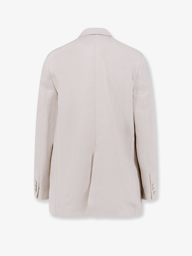 Alysi Double-Breasted Lyocell And Linen Blazer