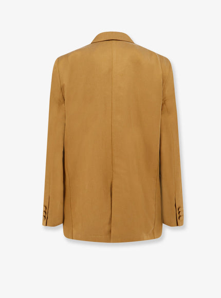 Alysi Double-Breasted Lyocell And Linen Blazer