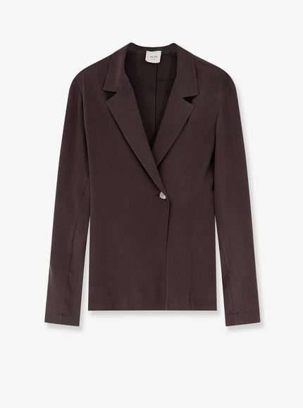 Alysi Loose Silk Blazer Choco