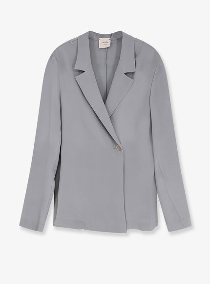 Alysi Loose Silk Blazer Polvere