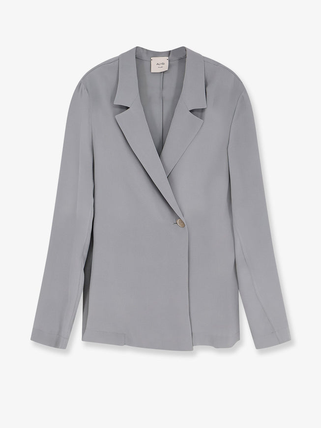 Alysi Loose Silk Blazer Polvere