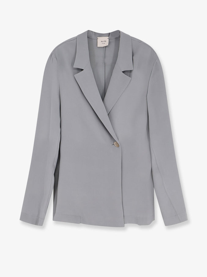 Alysi Loose Silk Blazer Polvere