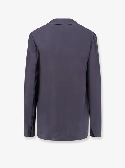 Alysi Double-Breasted Silk Blazer