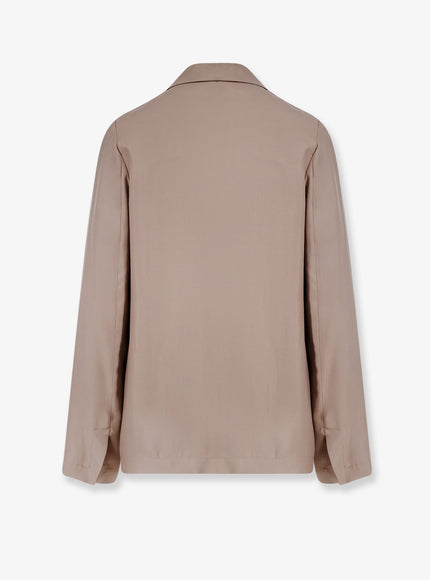 Alysi Double-Breasted Silk Blazer