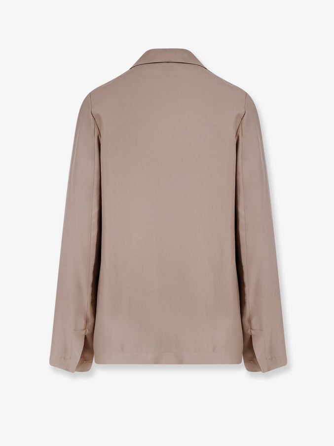 Alysi Double-Breasted Silk Blazer