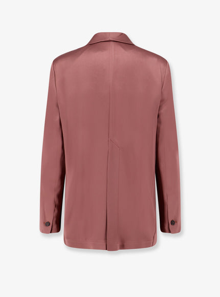 Alysi Single-Breasted Satin Blazer