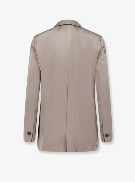 Alysi Single-Breasted Satin Blazer
