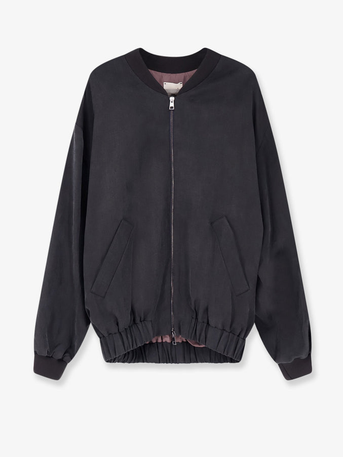Alysi Lyocell And Linen Bomber Liquirizia