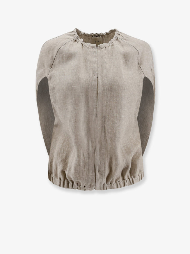 Alysi Délavé Linen Sleeveless Jacket Grezzo