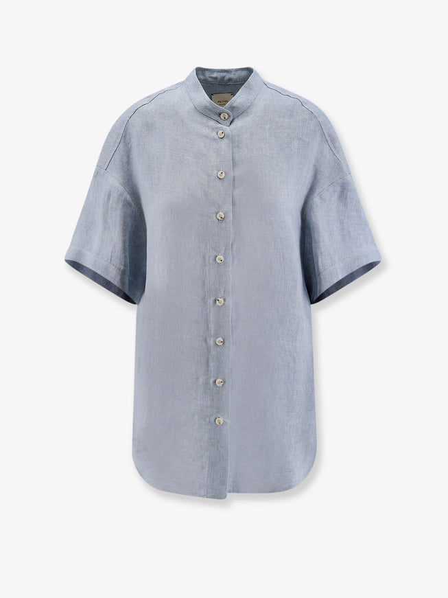Alysi Délavé Linen Shirt Celeste
