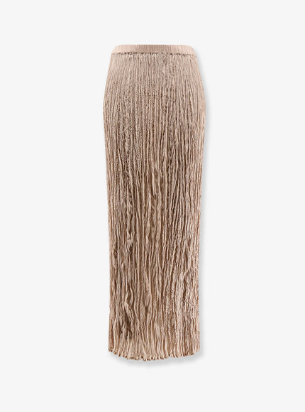 Alysi Wrinkled Viscose Skirt Cipria