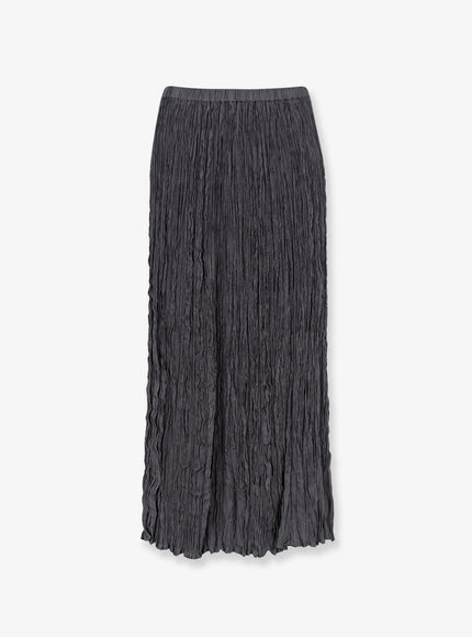 Alysi Wrinkled Viscose Skirt Liquirizia
