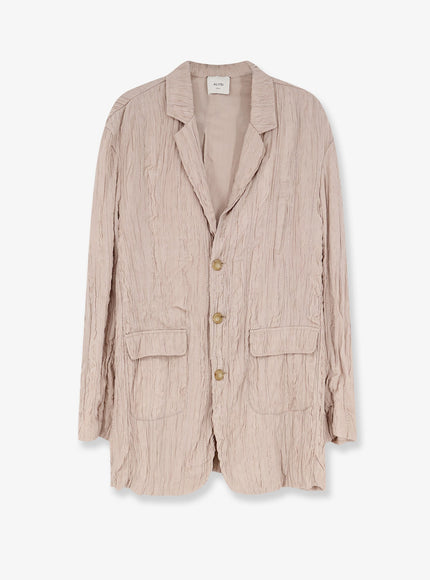 Alysi Wrinkled Viscose Blazer Cipria