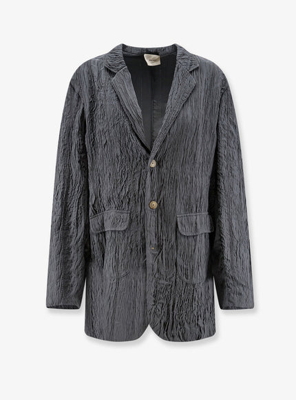 Alysi Wrinkled Viscose Blazer Liquirizia