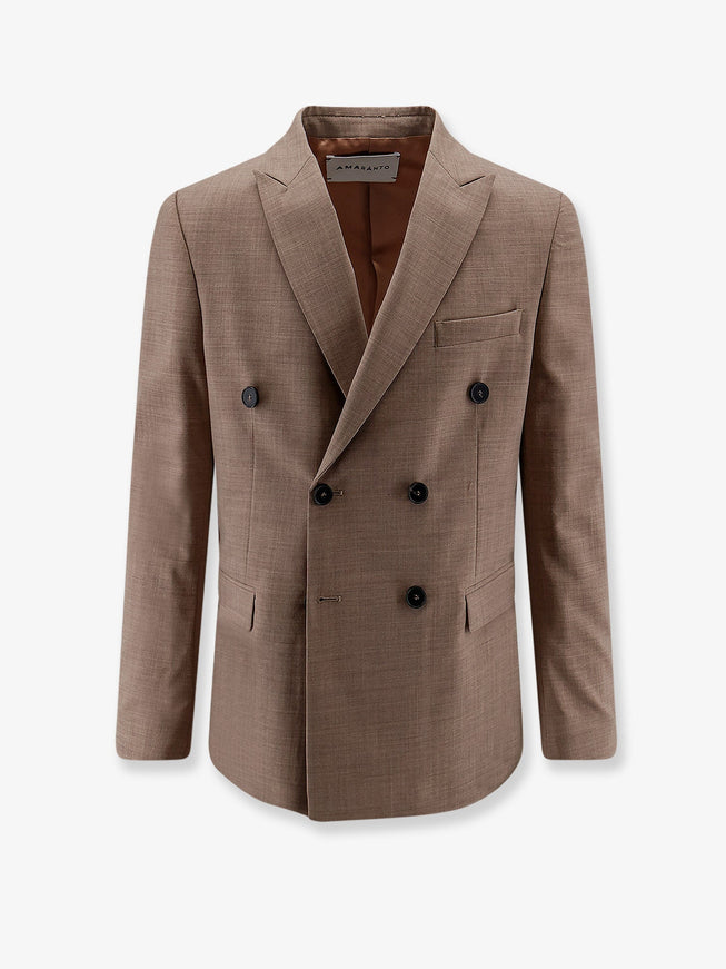 Amaranto Virgin Wool Blend Blazer Corda