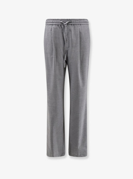 Amaranto Virgin Wool Blend Trousers Antracite