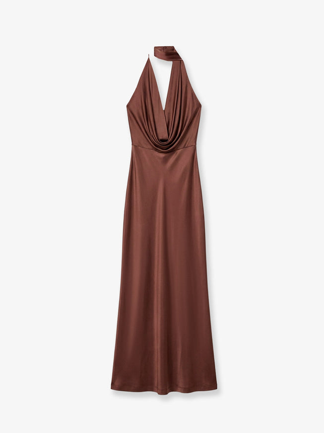 Amazuìn Vivienne Jersey Dress Cocoa