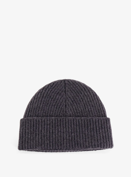 Ami Paris Virgin Wool Hat With Embroidered Logo On The Front