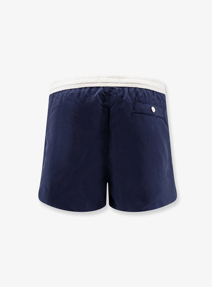 Ami Paris Nylon Swimsuit With Tone-On-Tone Logo
