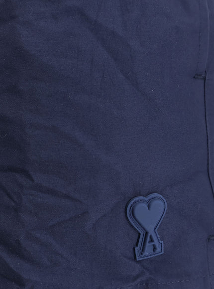 Ami Paris Nylon Swimsuit With Tone-On-Tone Logo