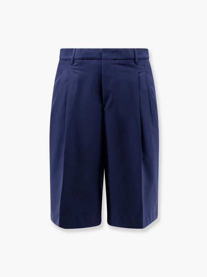 Ami Paris Virgin Wool Shorts Encre