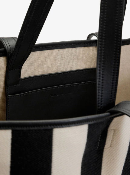 Ami Paris Ami De Coeur Canvas Shopping Bag