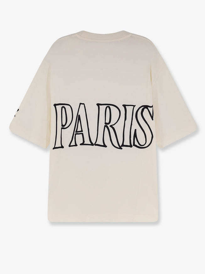 Ami Paris Cotton T-Shirt With Maxi Frontal Logo