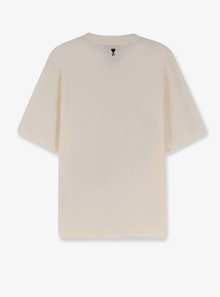 Ami Paris Cotton T-Shirt With Frontal Print