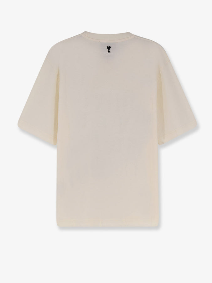 Ami Paris Cotton T-Shirt With Frontal Print