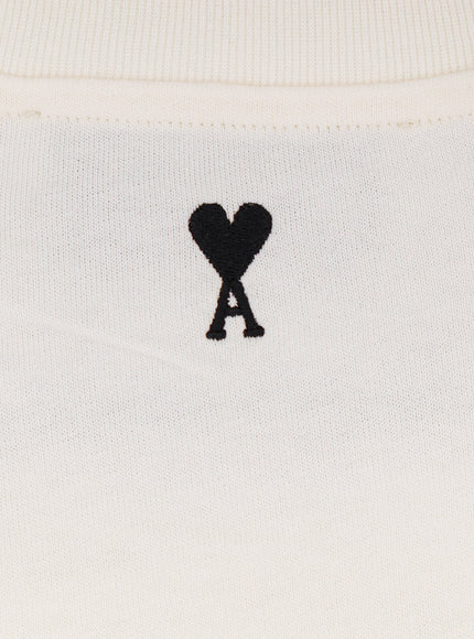 Ami Paris Cotton T-Shirt With Frontal Print